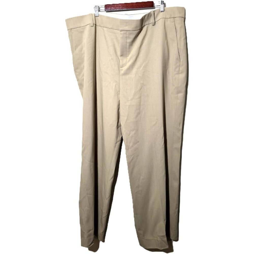 Vince High Waist Straight Leg Pant Sz 24 Womens Tan Wool Blend Work Professional